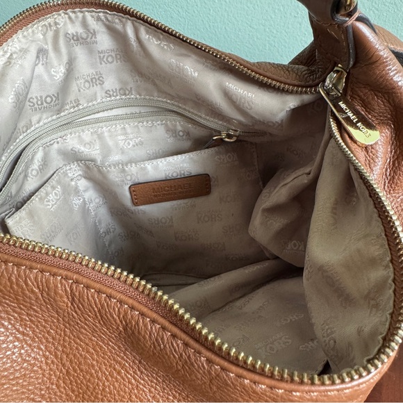 Michael Kors Leather Brown Hobo Bag - Picture 4 of 8